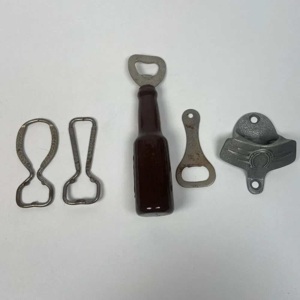Vintage Lot Of Bottle Openers Budweiser Stegmaier Apollo And Marlboro Lot Of 5